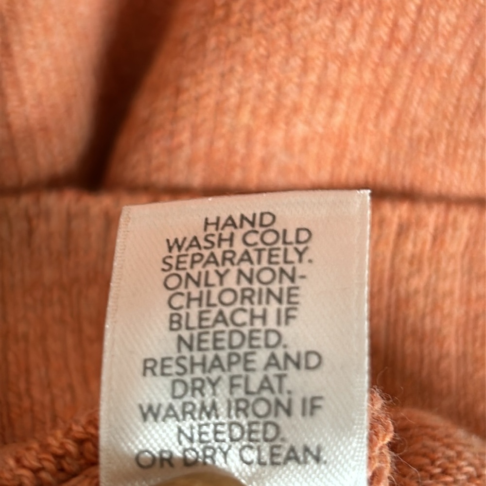Pure J JILL Red Clay Heather Coral Waist Drawstring midi sweater dress size L - Picture 12 of 12